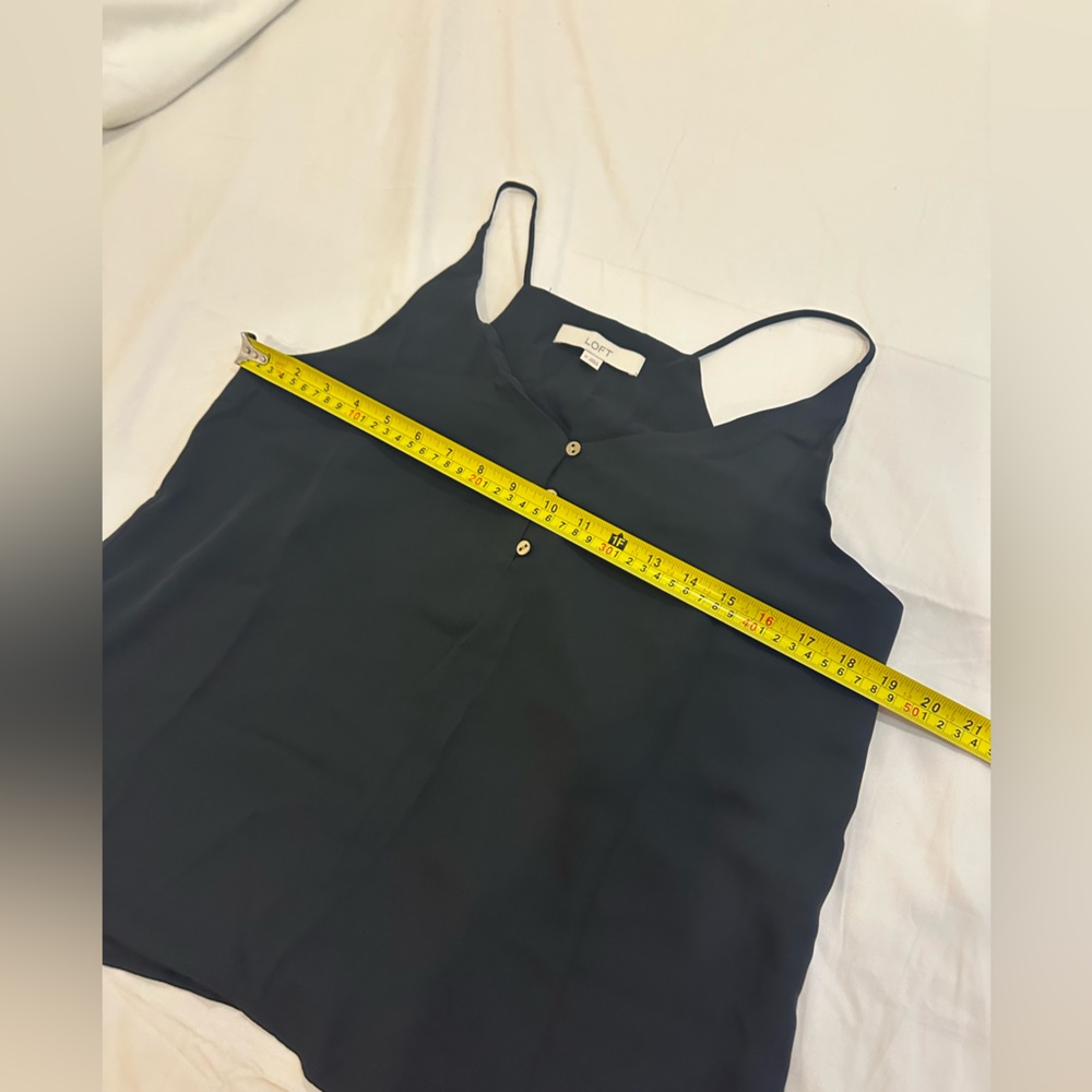 Loft Black camisole tank Top can be wear under blazer casual Classic look Size M - Picture 8 of 10